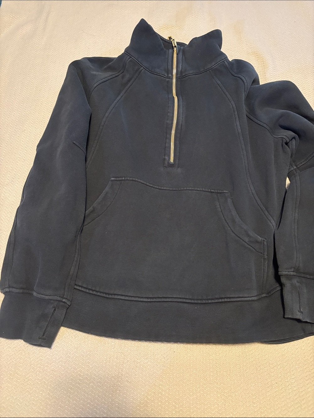 Kids Black Half-Zip Sweatshirt